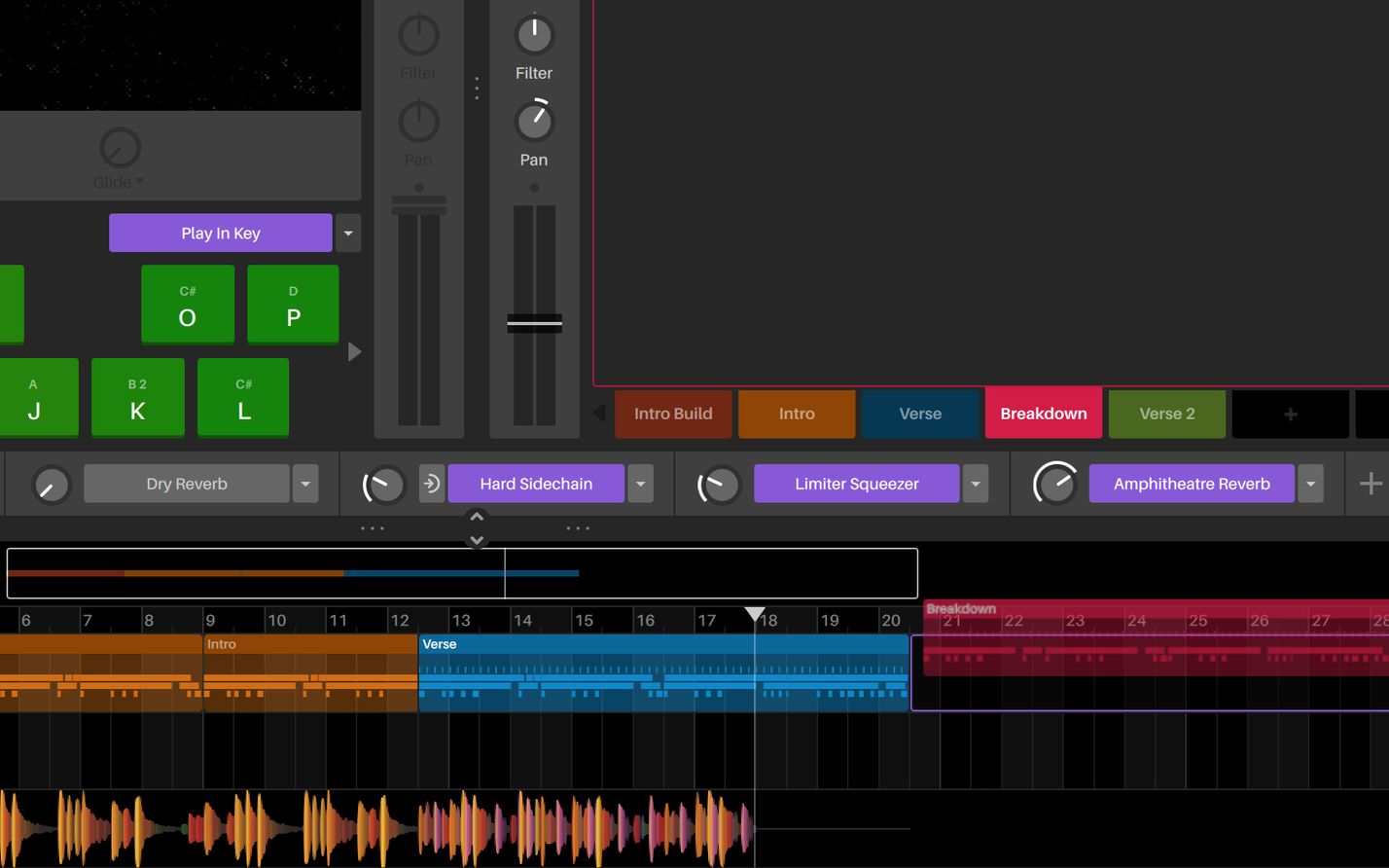 Serato Studio GUI: Arrangement