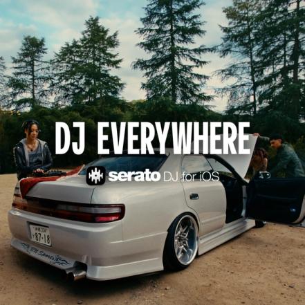DJ Magie Hue performing outdoors with Serato DJ for iOS, a DJ app for iPhone and iPad.
