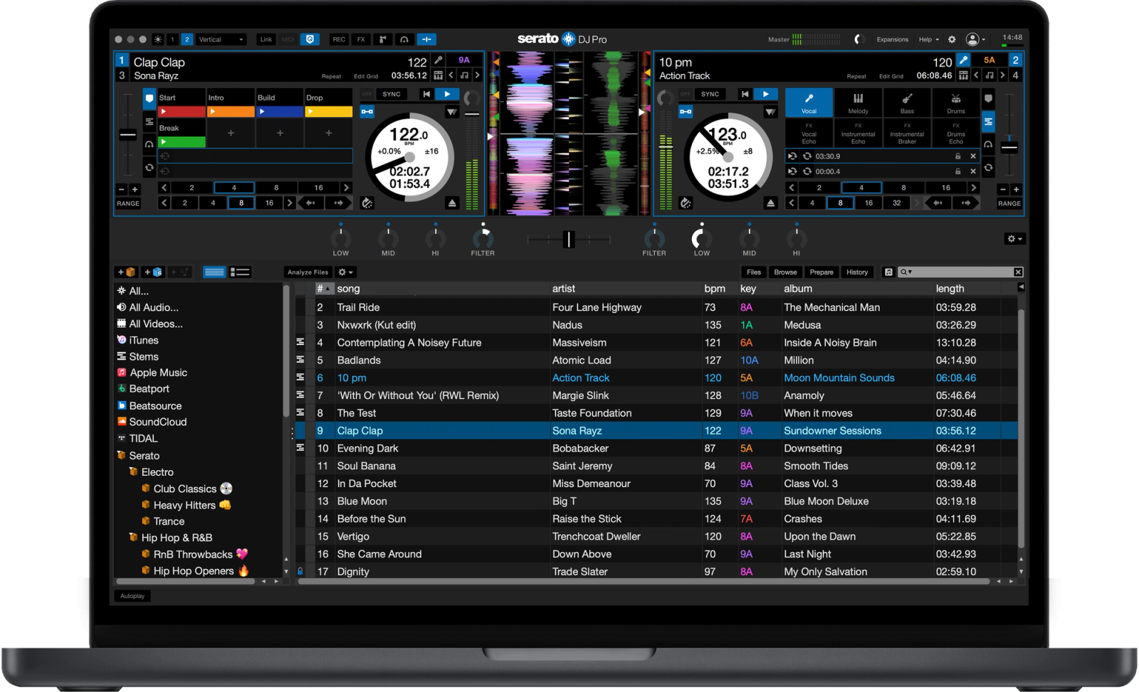 DJ Pro v3.3.2 GUI – practice mode