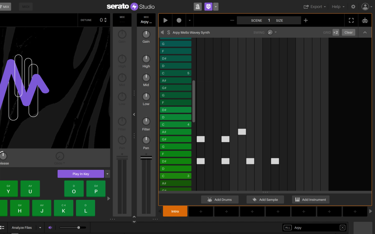 Serato Studio GUI: Start With Some Retro Keys