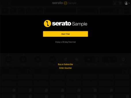 Serato Sample "Start Trial" modal