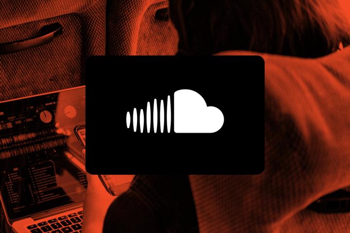 SoundCloud logo with an image of a DJ