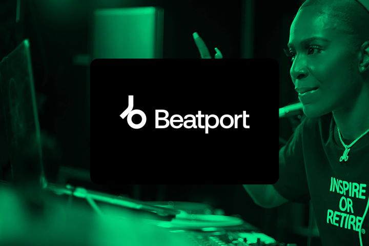 Beatport logo with an image of DJ Miss Milan