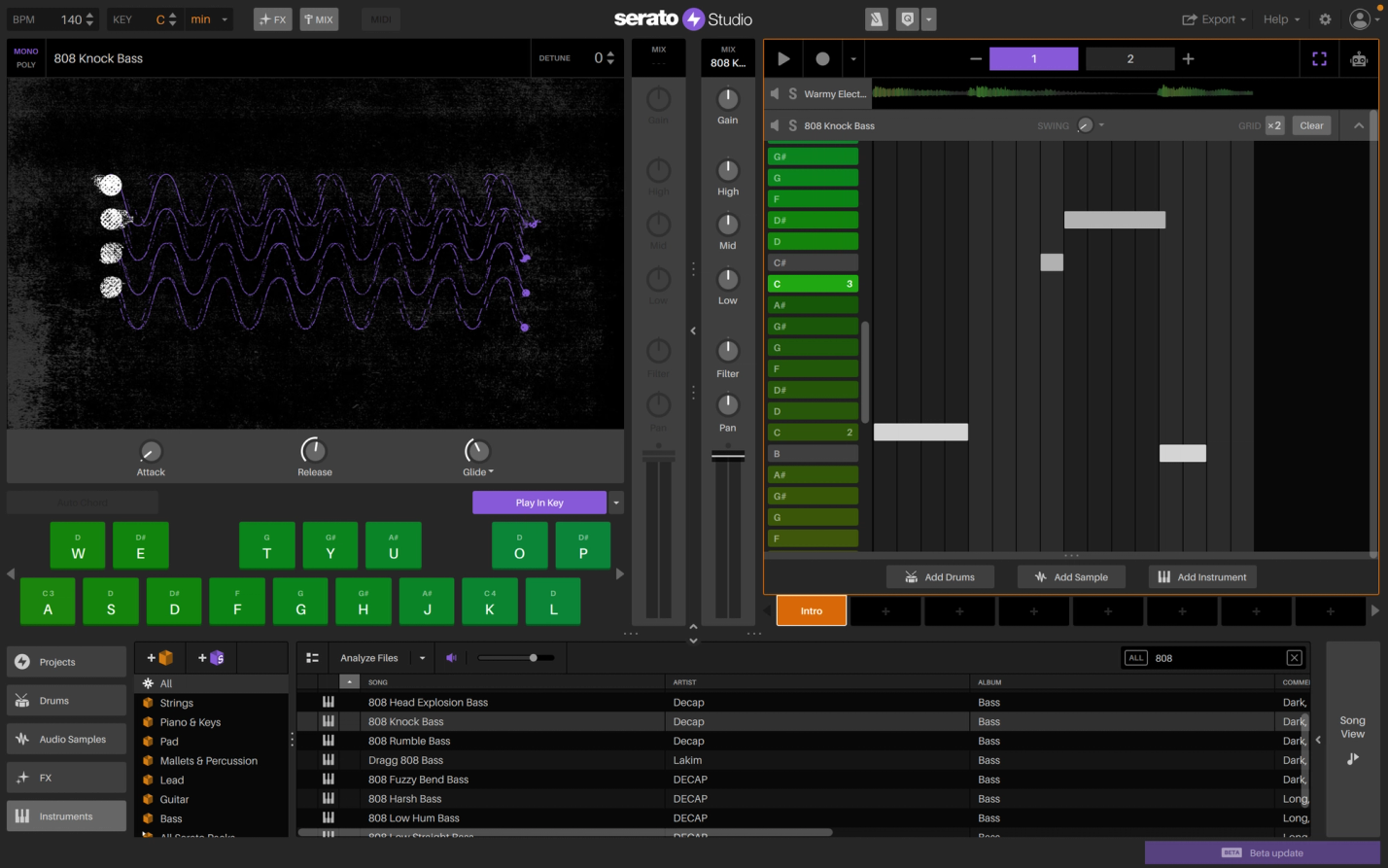 Serato Studio GUI: Add a Bassline