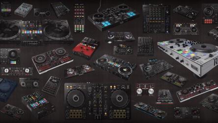 Collection of DJ controllers, mixers, turntables and hardware supported by Serato DJ for iOS.