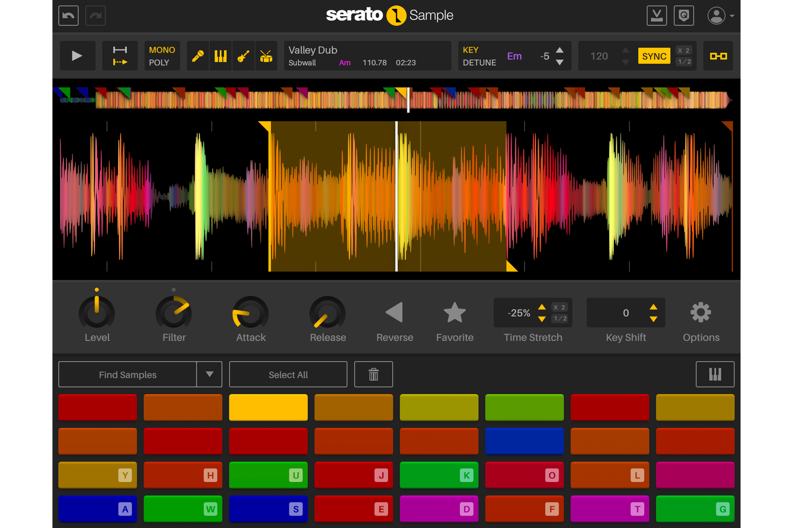 Serato Sample v2.0 Default View