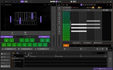 Serato Studio GUI: Adding Piano