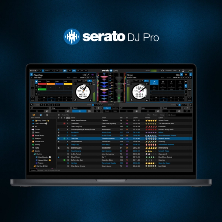 Serato DJ Pro GUI showcasing top professional DJ software features.