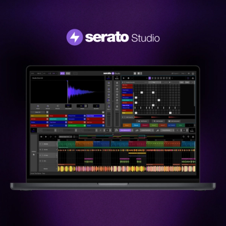 Serato Studio GUI image on background