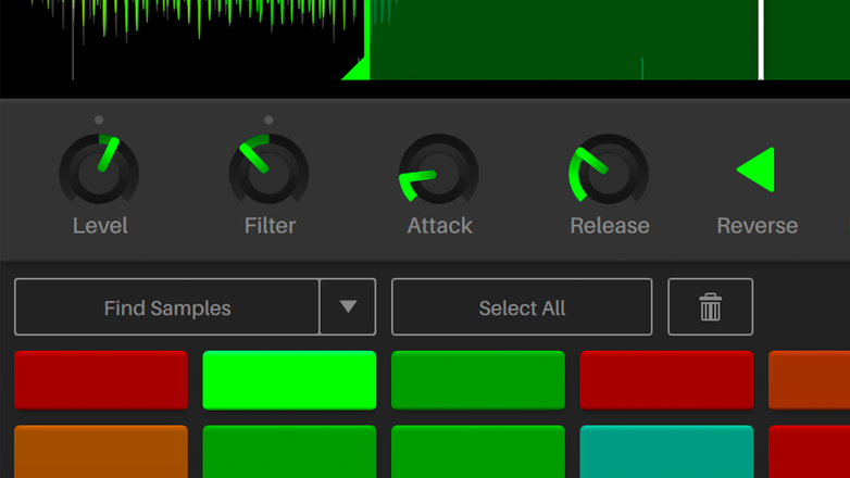 Close-up of Serato Sample GUI Per Pad Parameters