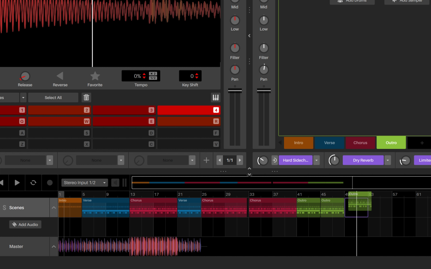 Serato Studio GUI: Arrangement