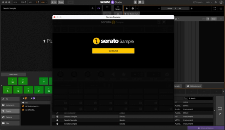 Serato Sample 'Get Started' modal