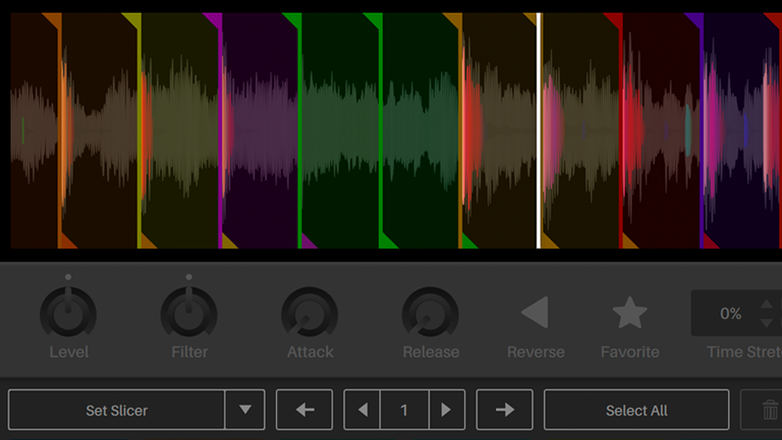 Close-up of Serato Sample GUI Set Slicer