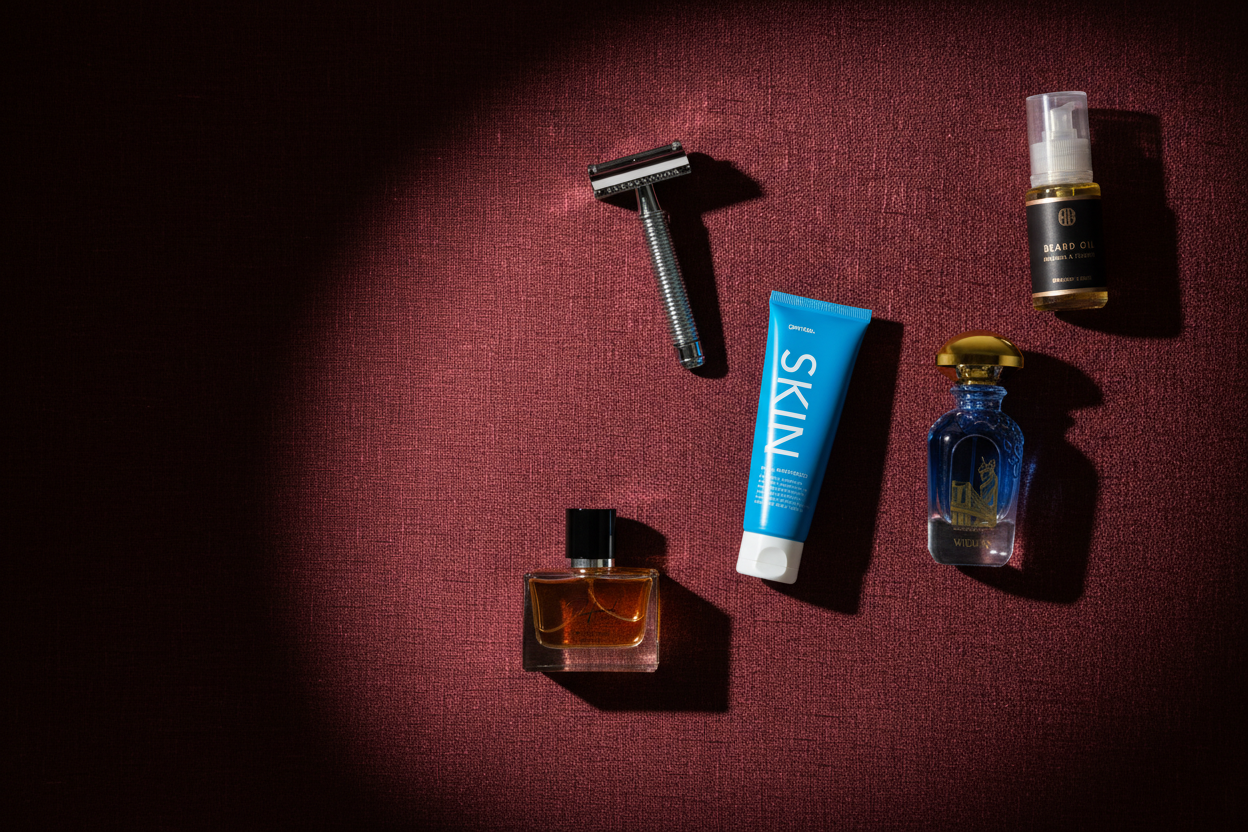 groomingprodukter i snygg setting