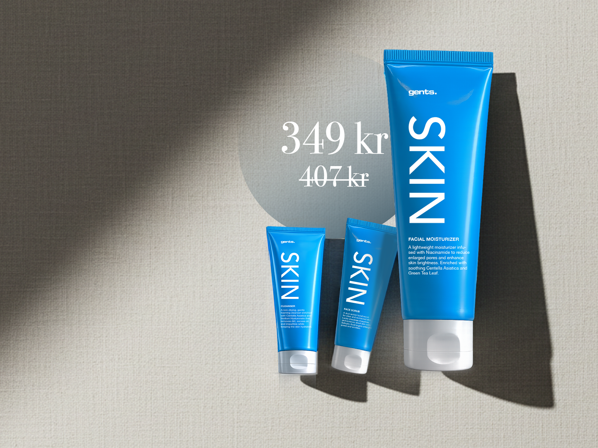 Bild på ett kit från Gents skin hudvård