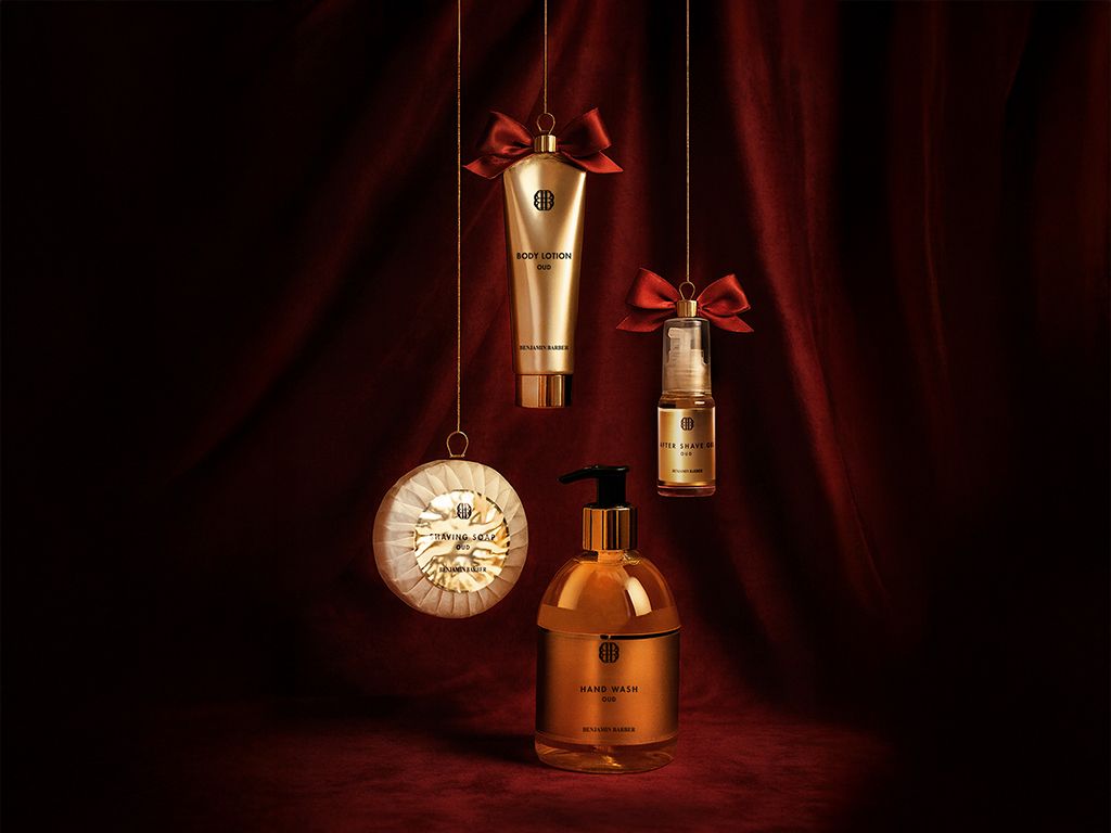 Produkte von Benjamin Barber in weihnachtlicher Atmosphäre