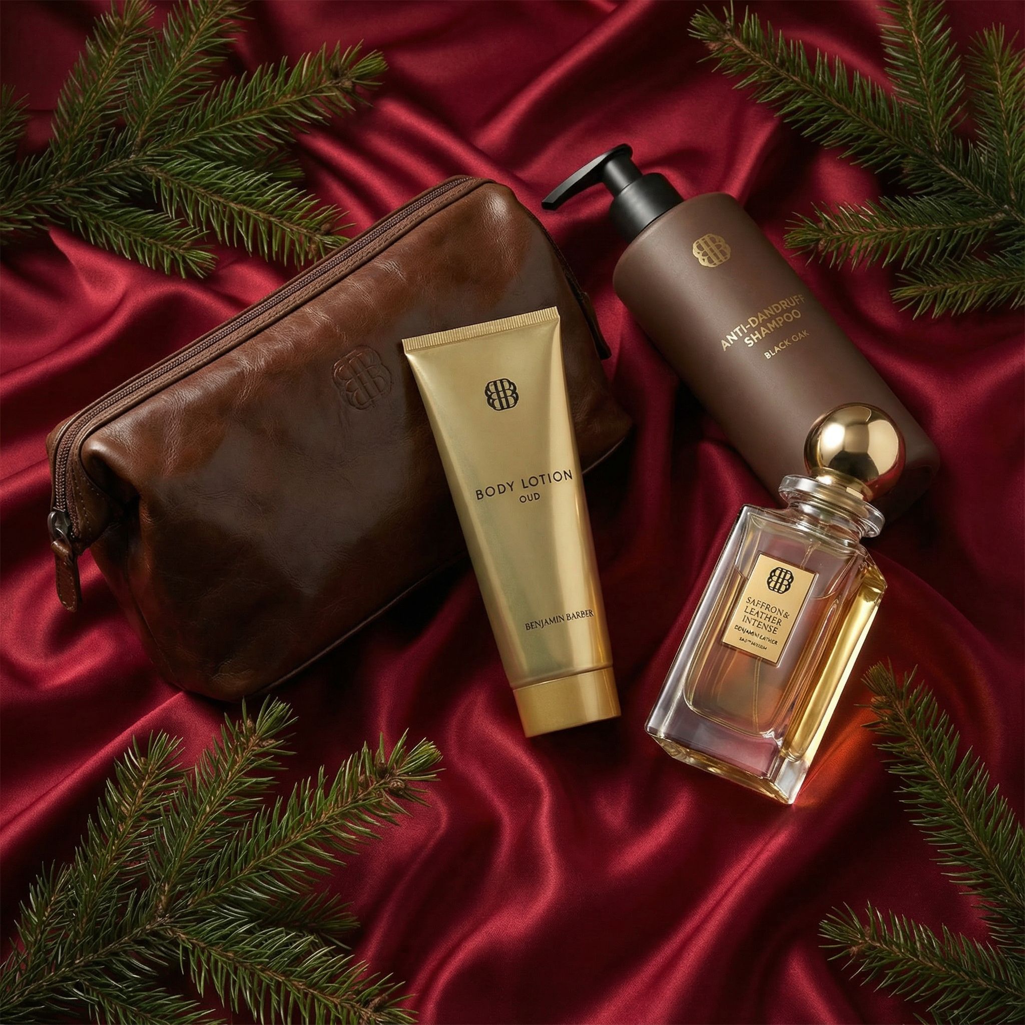 Produkter från Benjamin Barber i julig miljö
