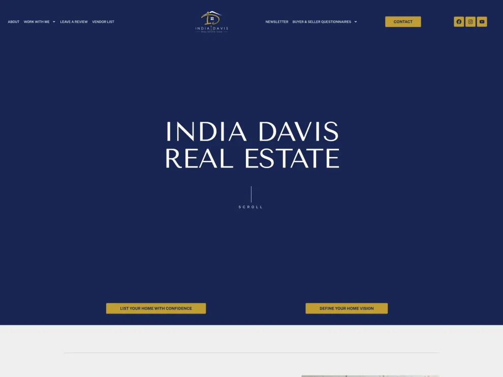 India Davis Real Estate website