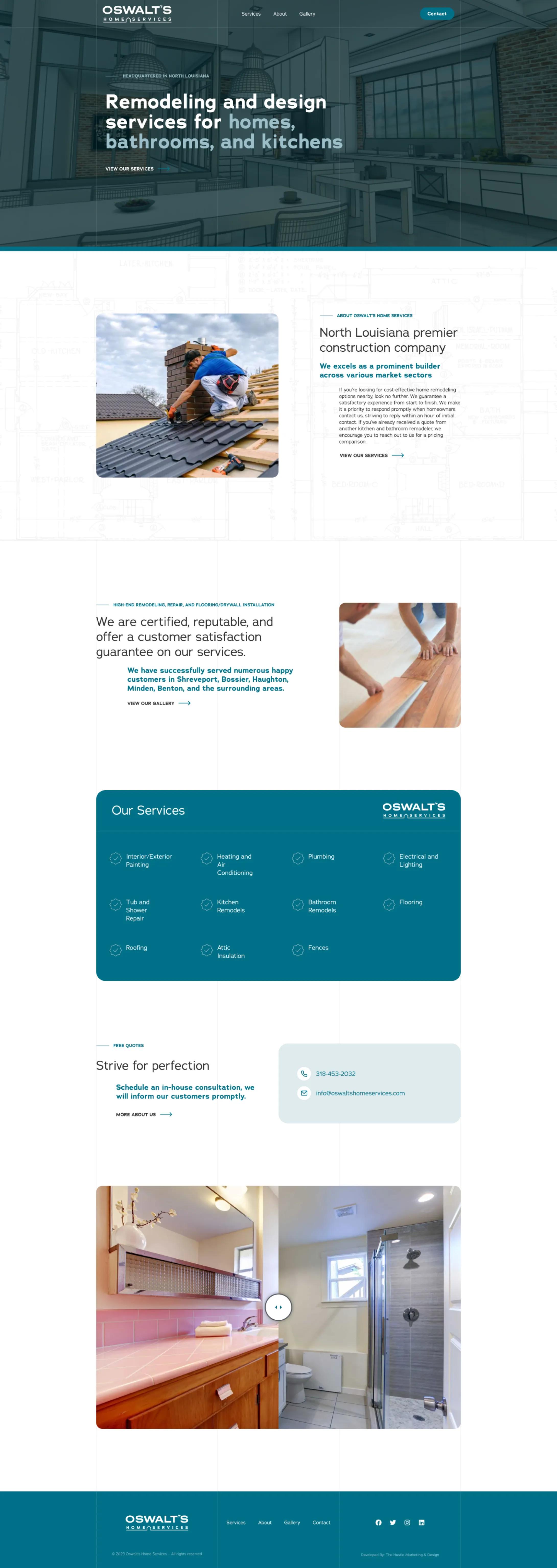 Oswalt's Home Services website