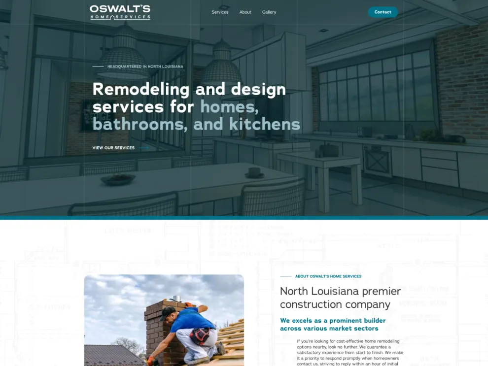 Oswalt's Home Services website