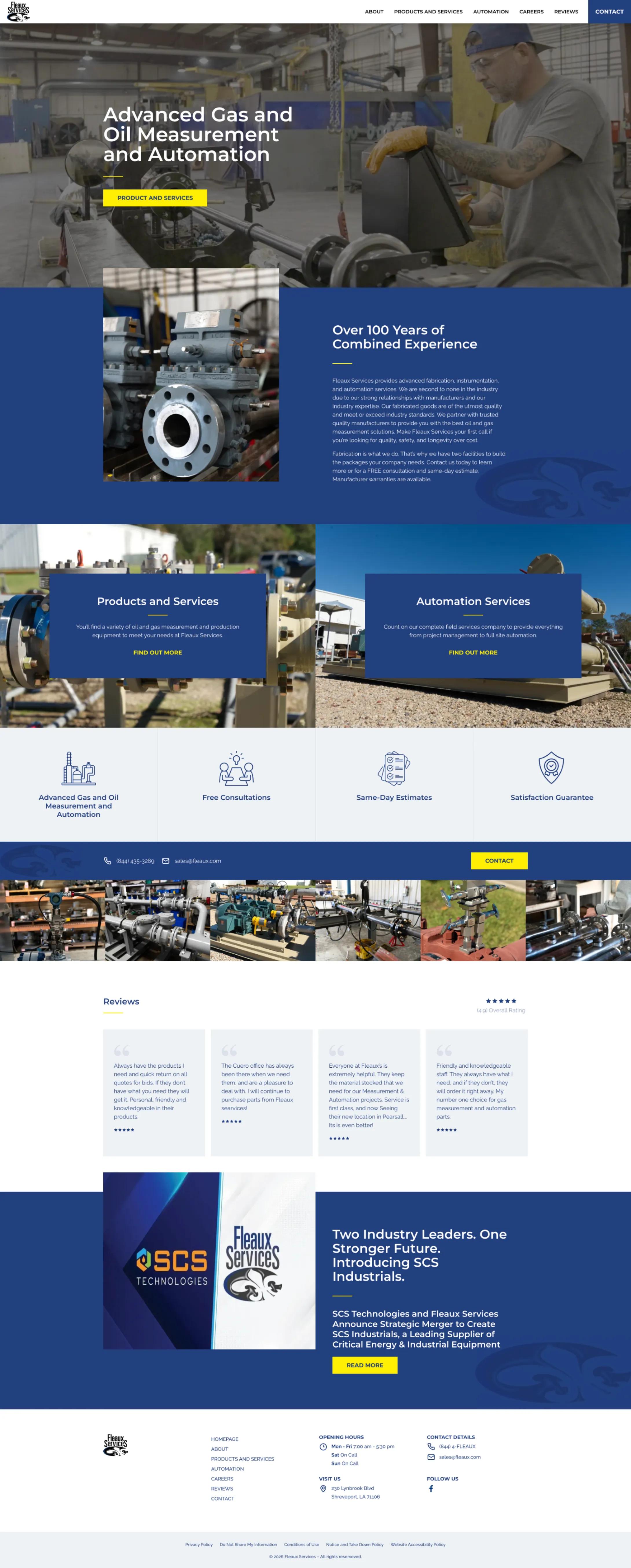 Fleaux Services website
