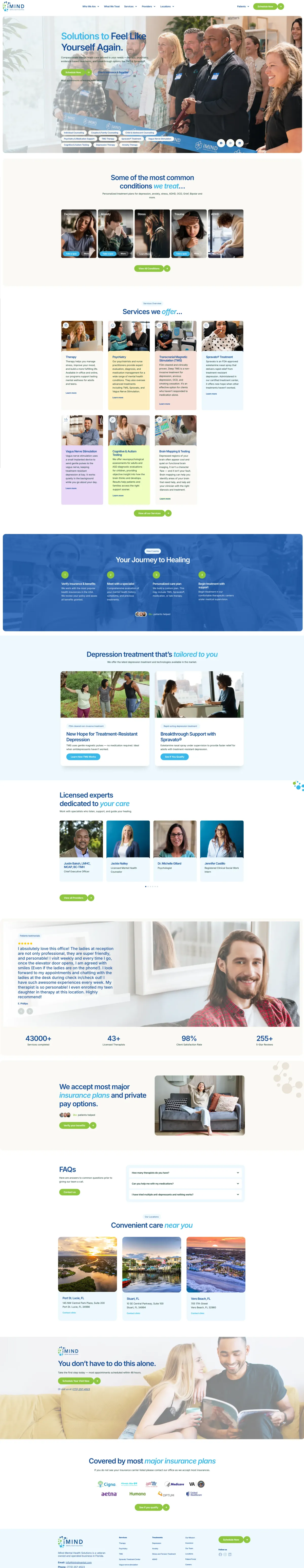 iMind Mental Solutions website — full homepage