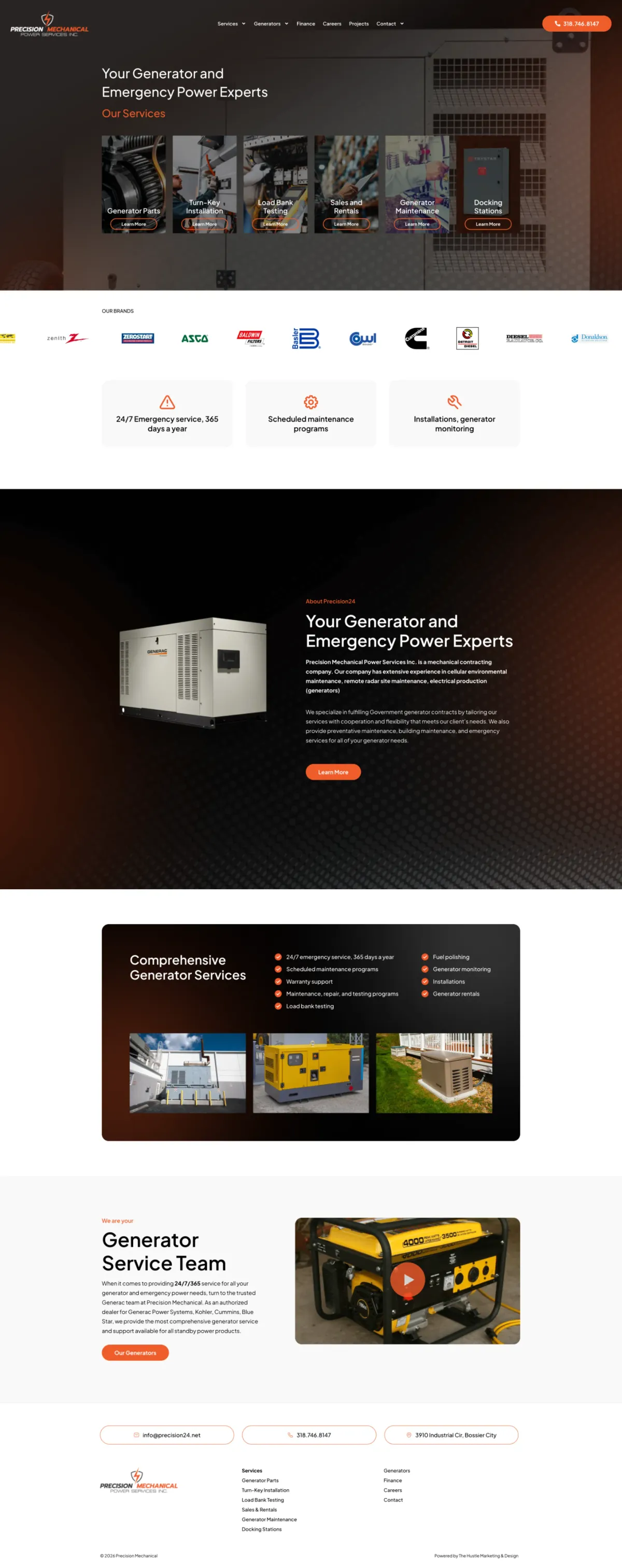 Precision24 website — full homepage