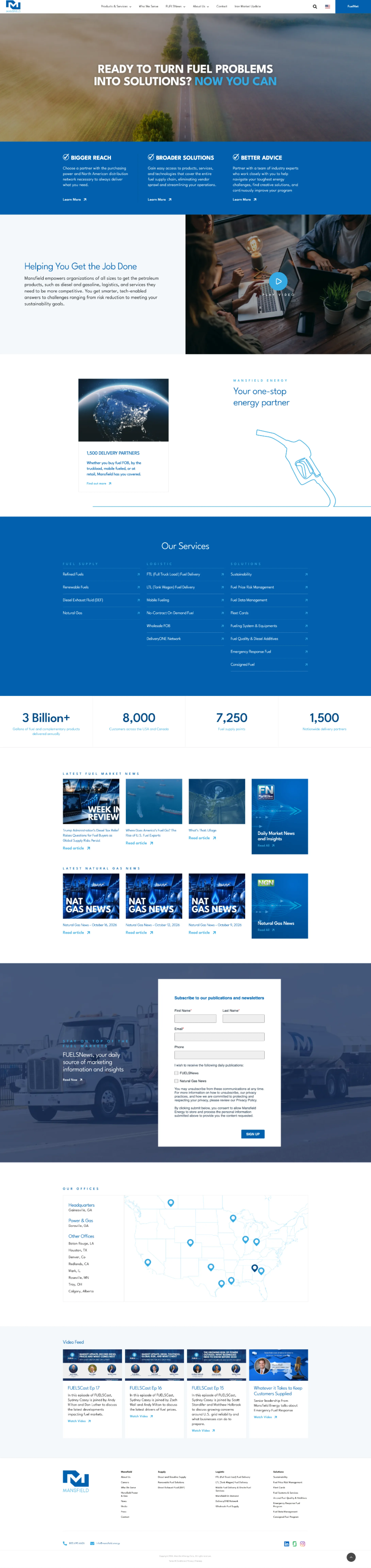 Mansfield Energy website