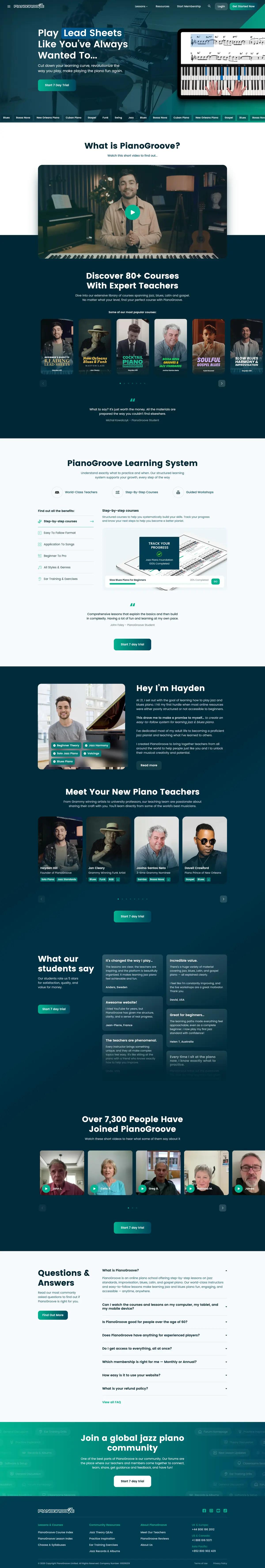 PianoGroove website