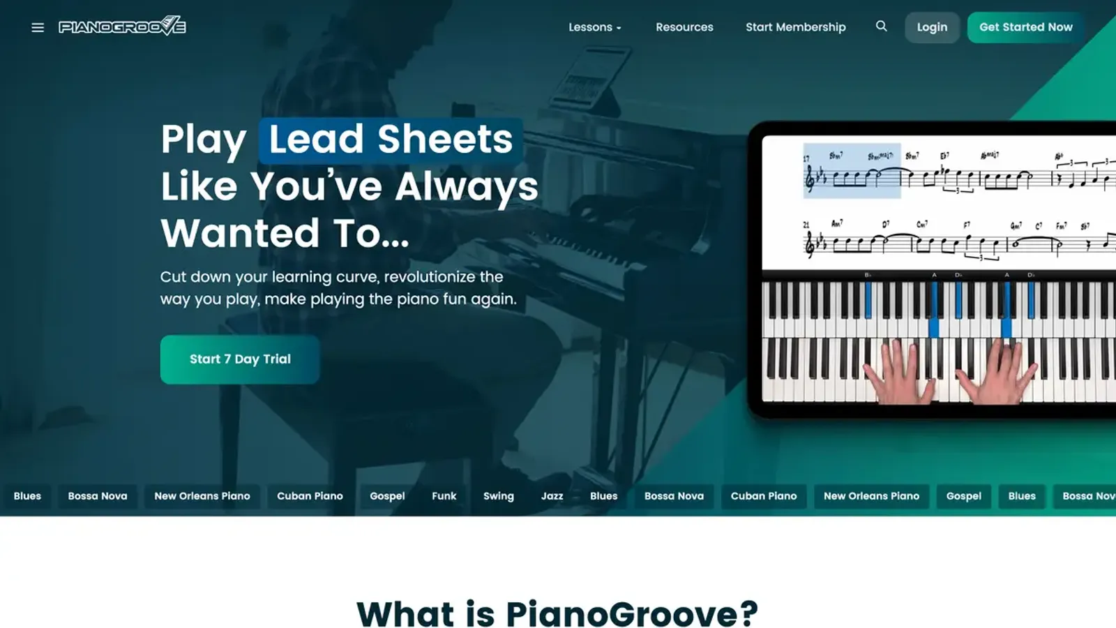 PianoGroove website