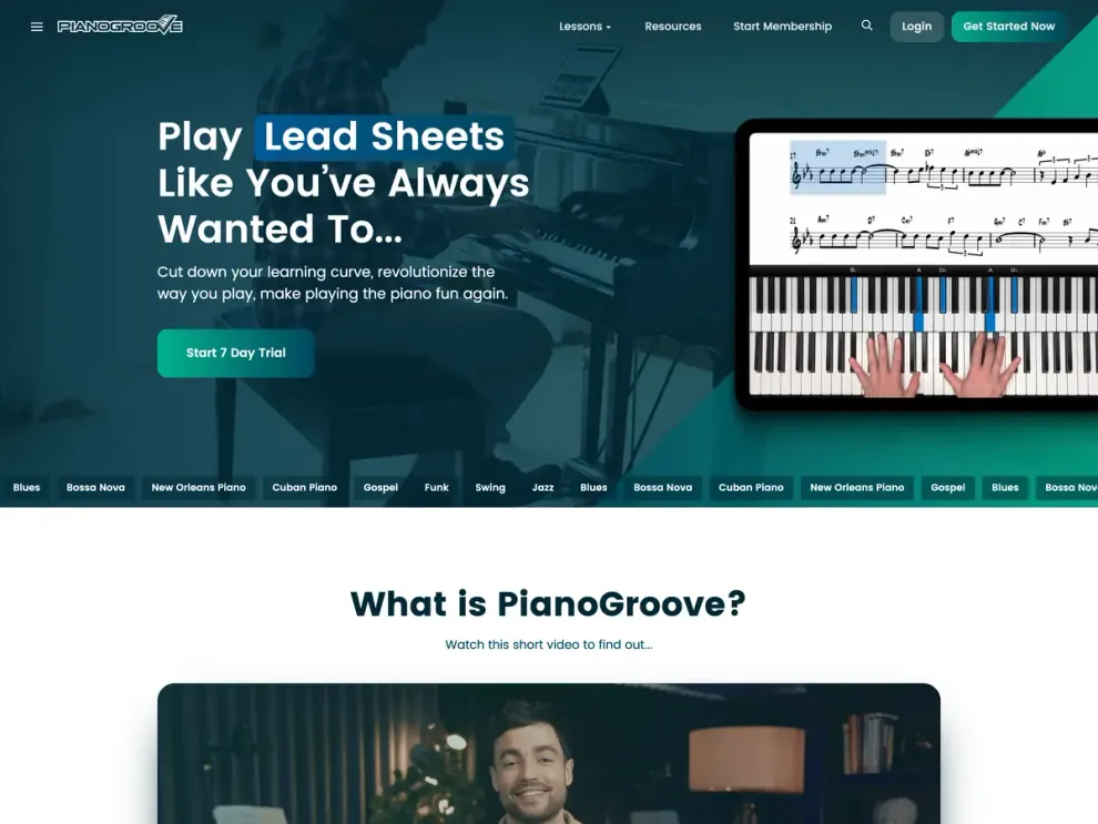PianoGroove website
