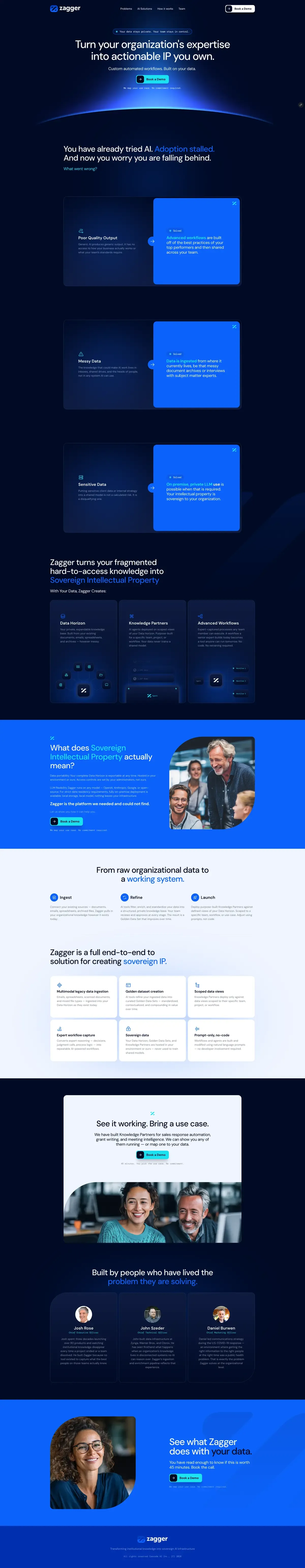 Zagger website — full homepage