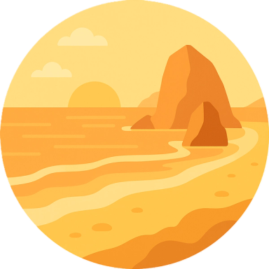 dramatic sea stacks rise from the surf