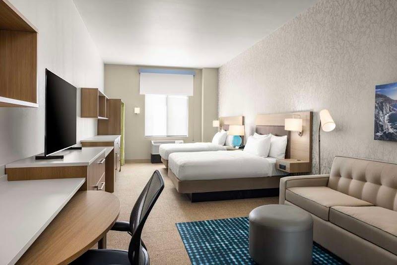 Photo of Home2 Suites by Hilton at the Dunes on Monterey Bay - Room, 2 Queen Beds, Seating Area, Work Desc, Flat TV