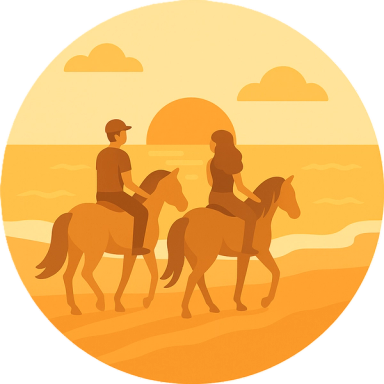 Horseback Riding on the Sand