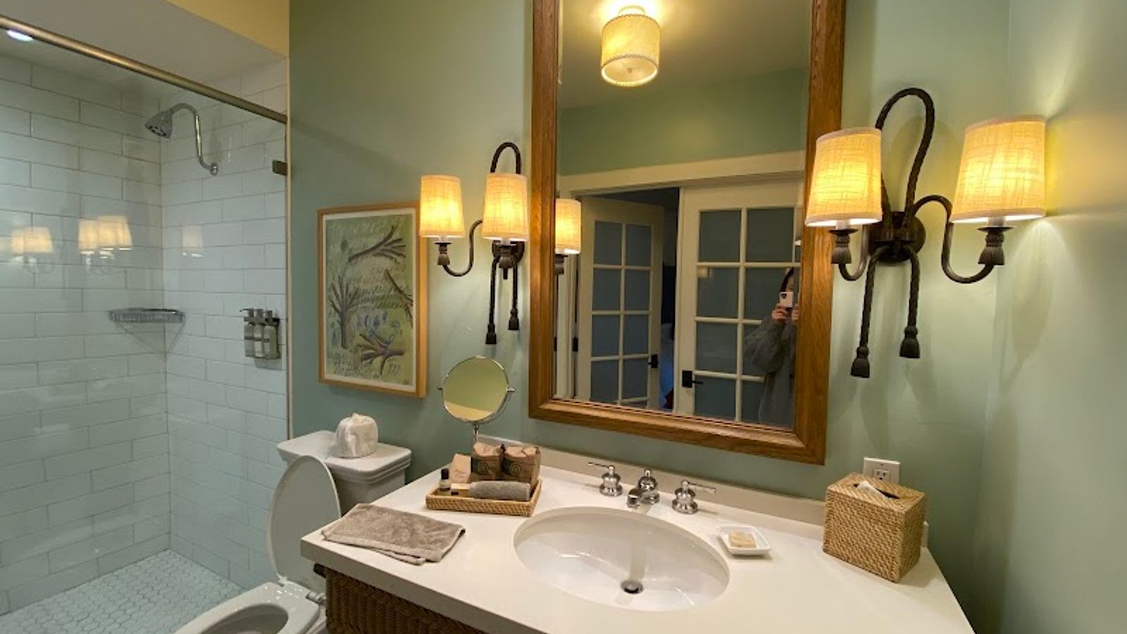 Photo of Indian Springs Calistoga - Geyser View Room, Bathroom, Walk-in Showers