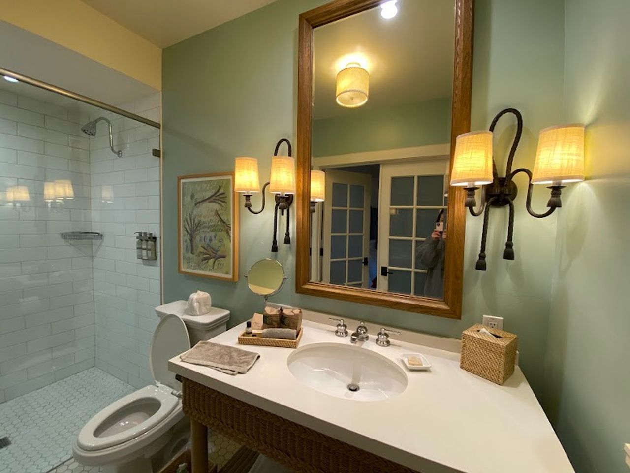 Photo of Indian Springs Calistoga - Geyser View Room, Bathroom, Walk-in Showers