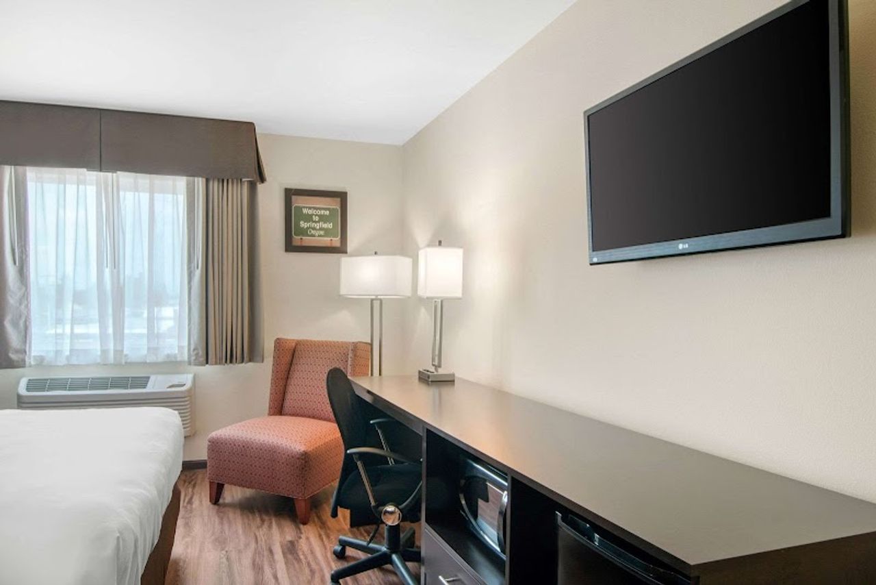 Photo of Econo Lodge Inn & Suites Springfield Main Street - Room, King bed, Work desk, Flat TV