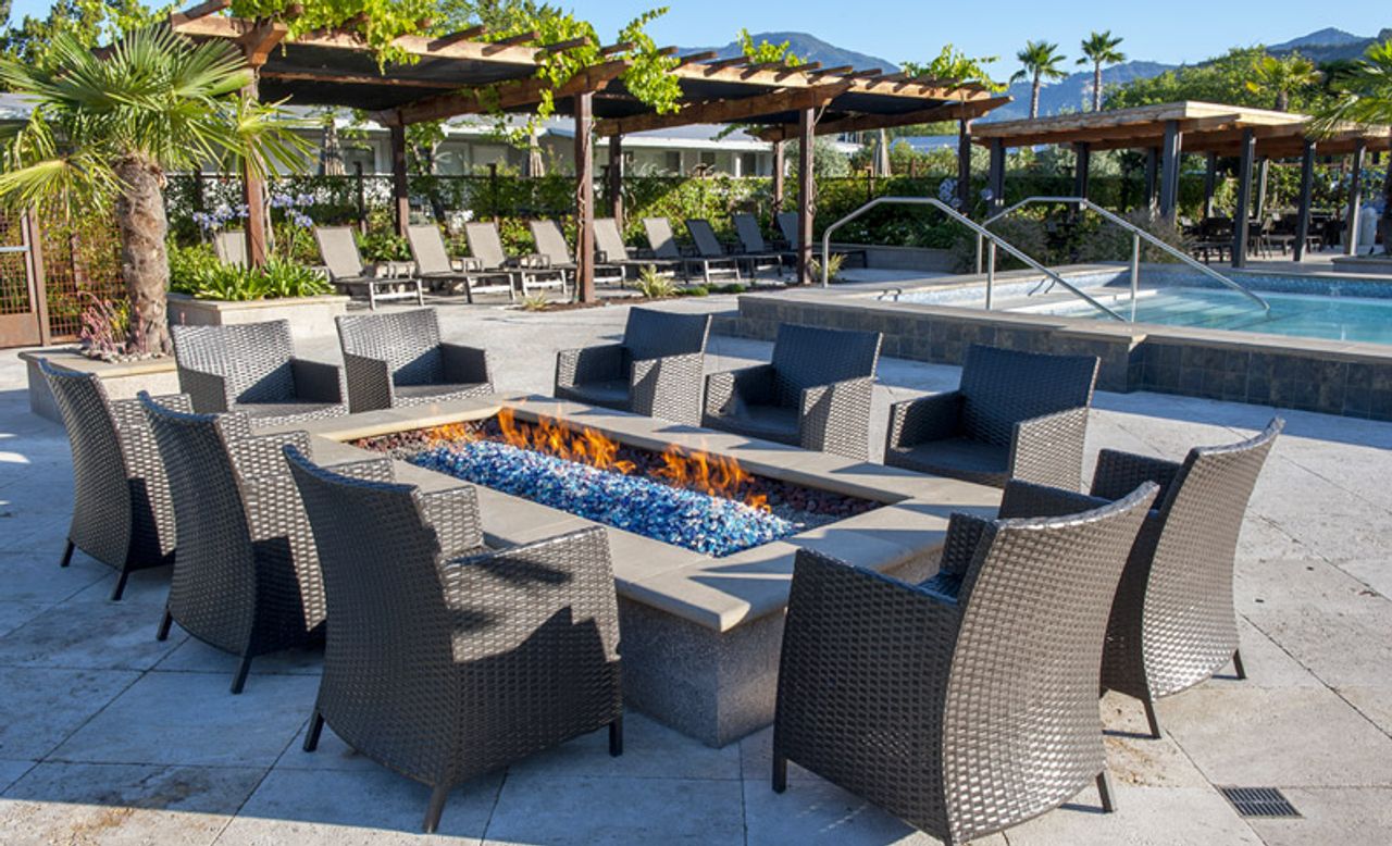 Photo of Calistoga Spa Hot Springs - Outdoor seating area, firepit
