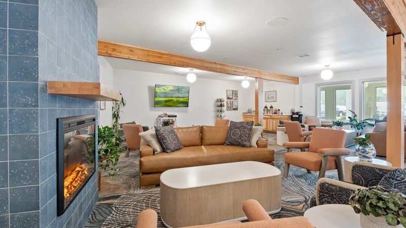 Photo of Adobe Resort, Yachats - Lobby, Fireplace