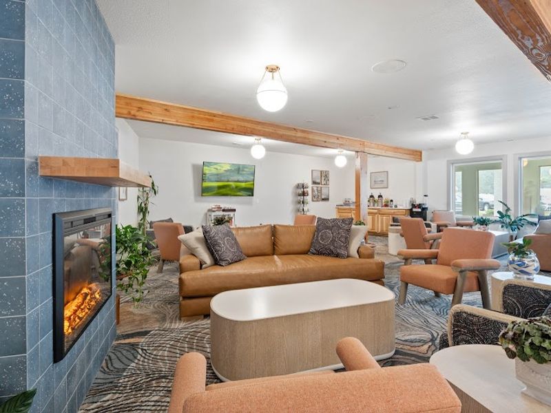 Photo of Adobe Resort, Yachats - Lobby, Fireplace