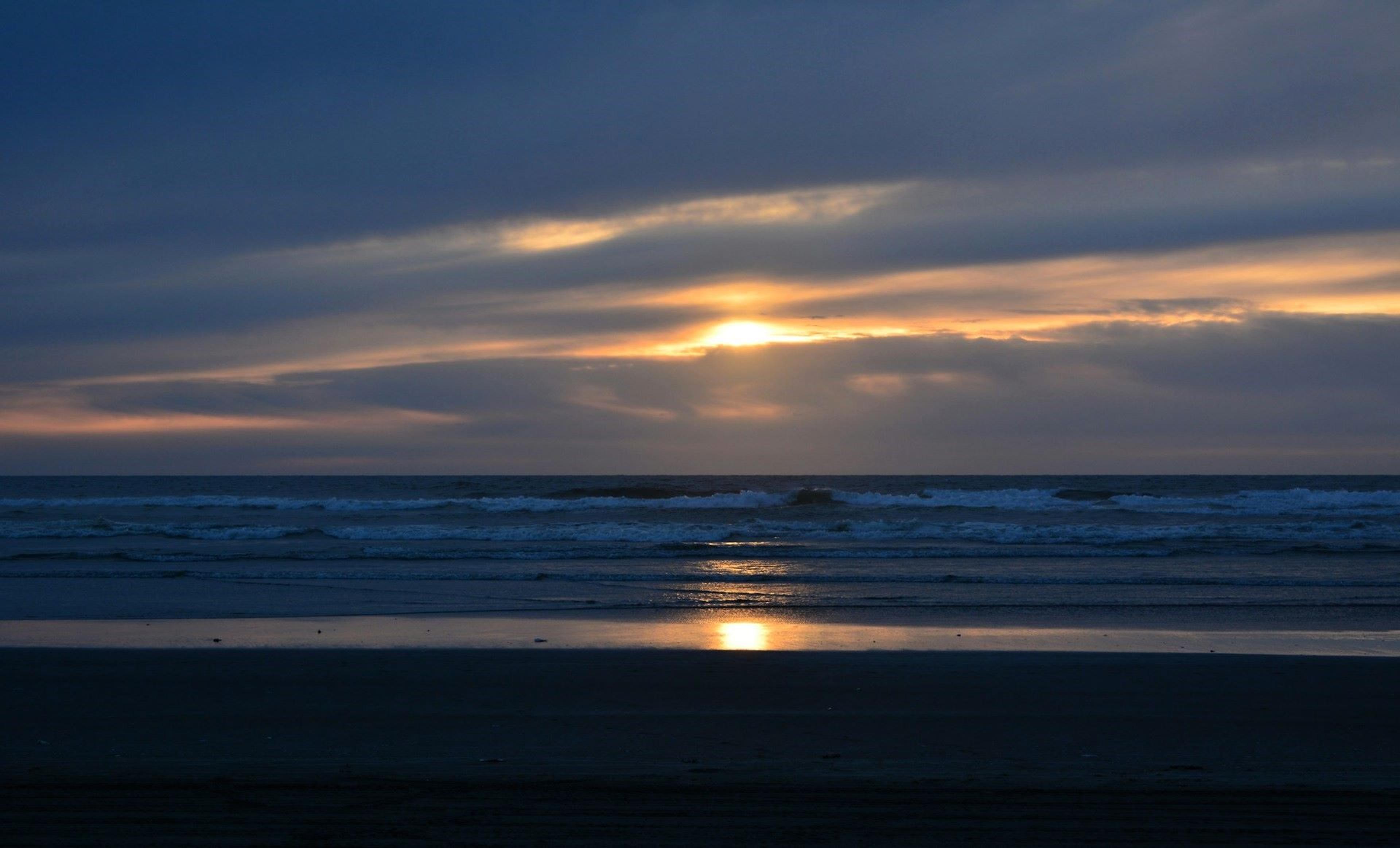 Sunset at Ocean Shores Beach, Ocean Shores, WA, USA