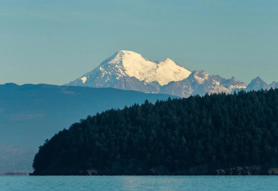 Mt Baker from Rosario Strait Taken from a sea trial trip in and around La Conner, WA.