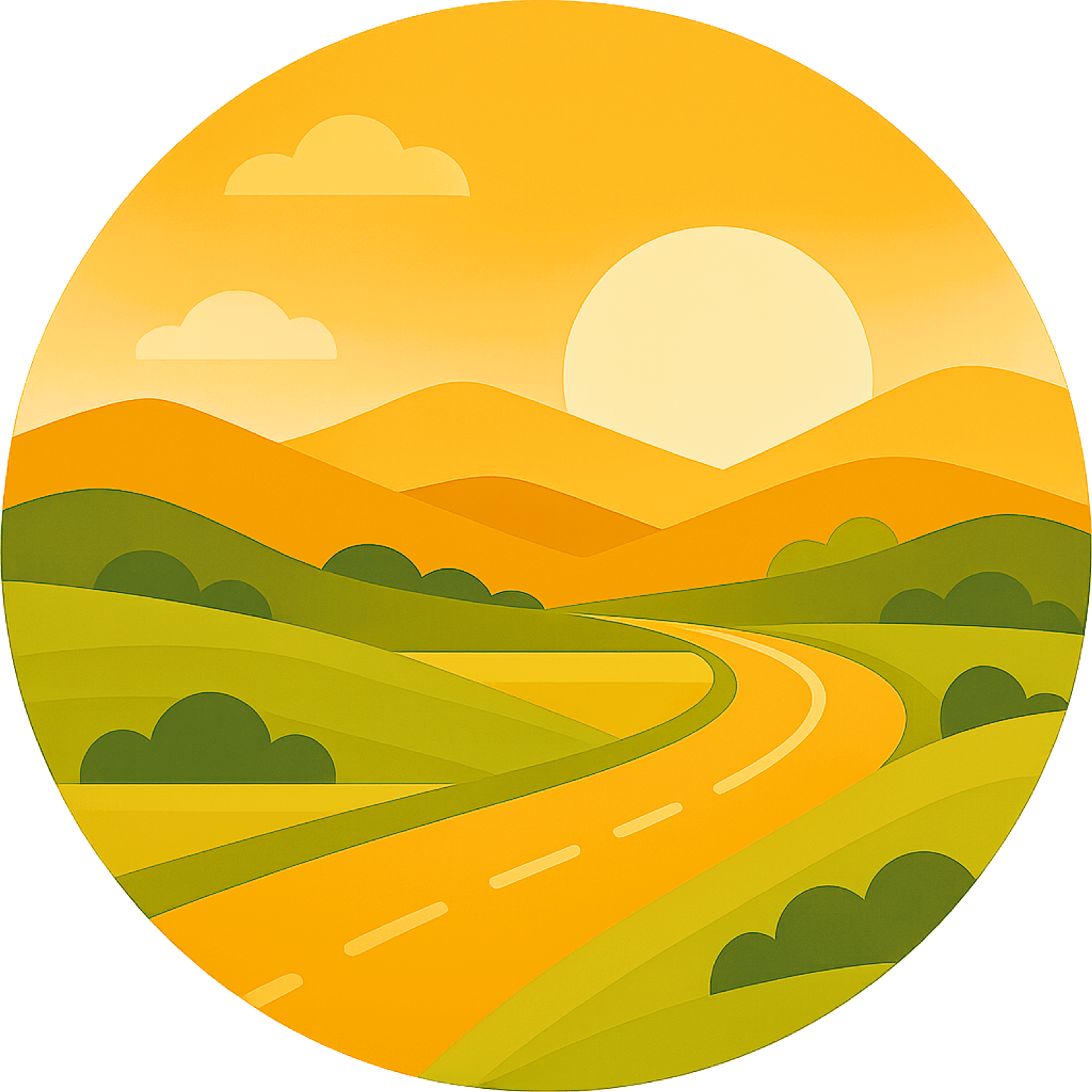 Drive at Sunset