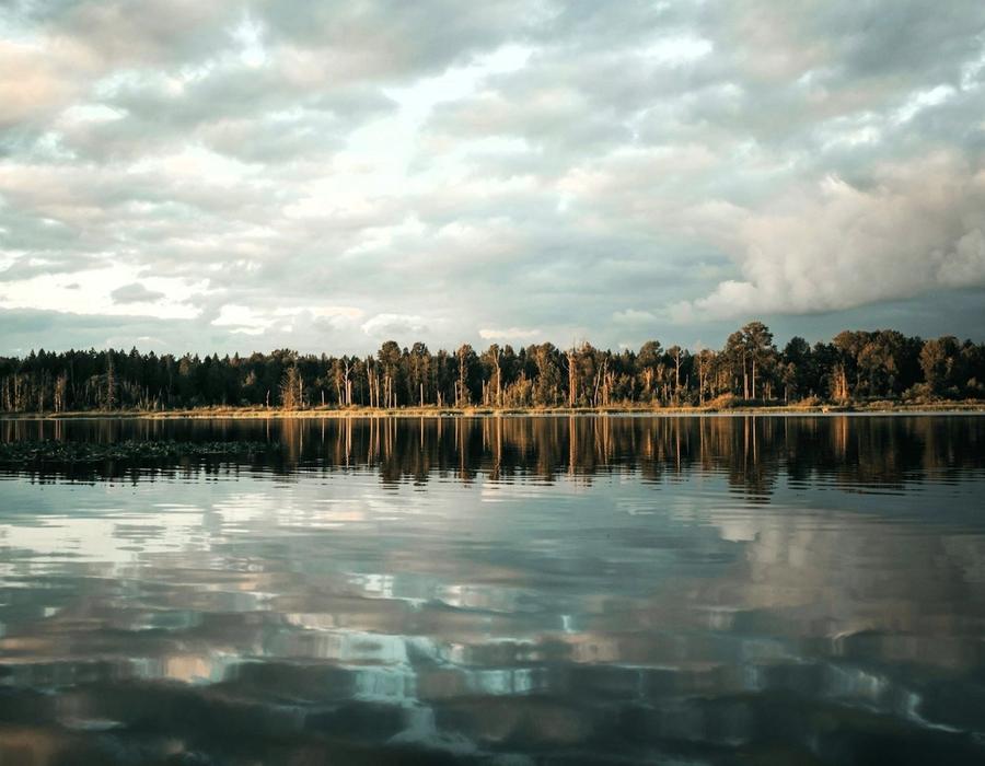 Sunset at Lake Cassidy near Marysville, Washington