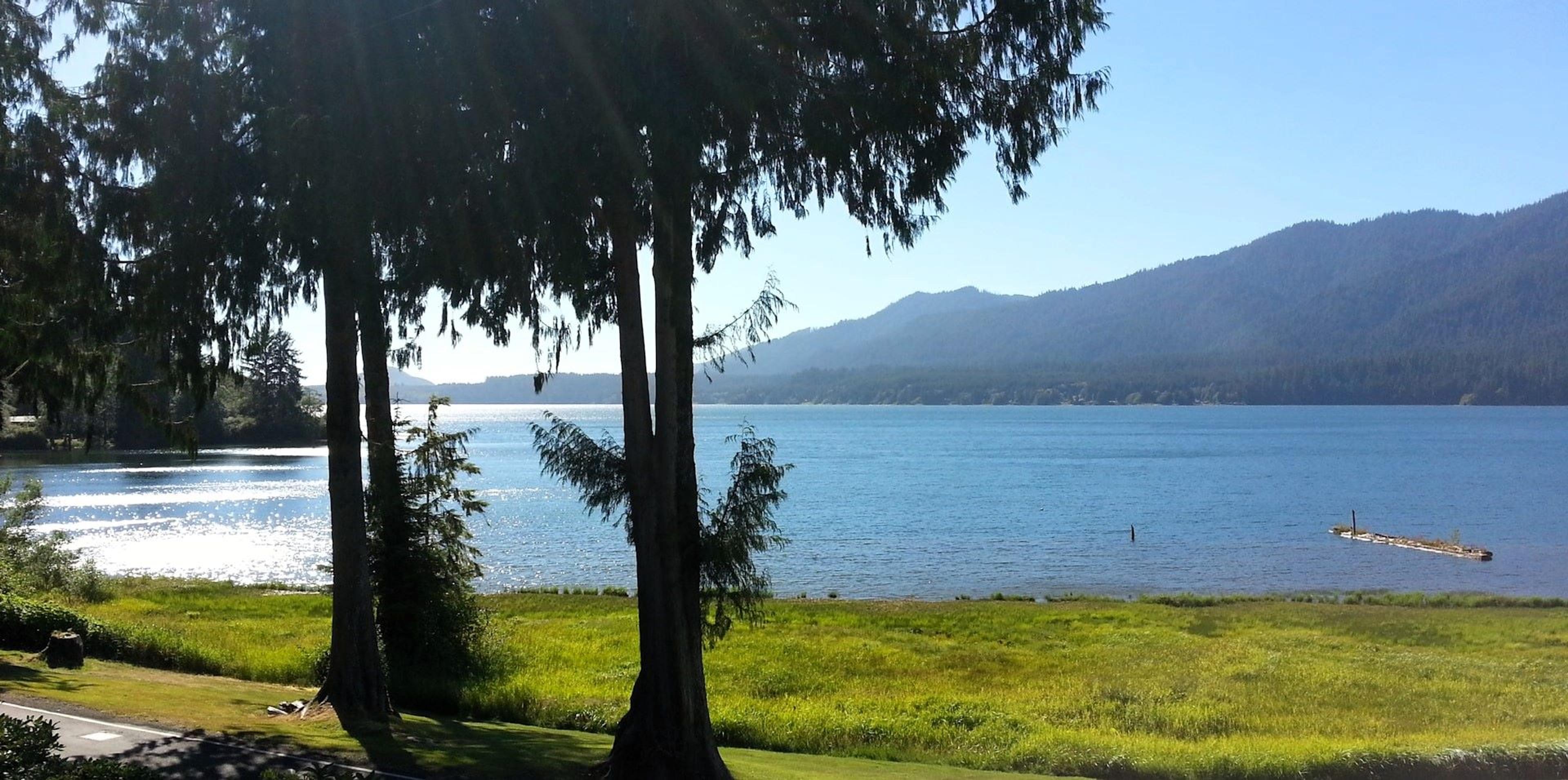 View of Lake Quinault from the South Shore Road on Washington State's Olympic Peninsula.