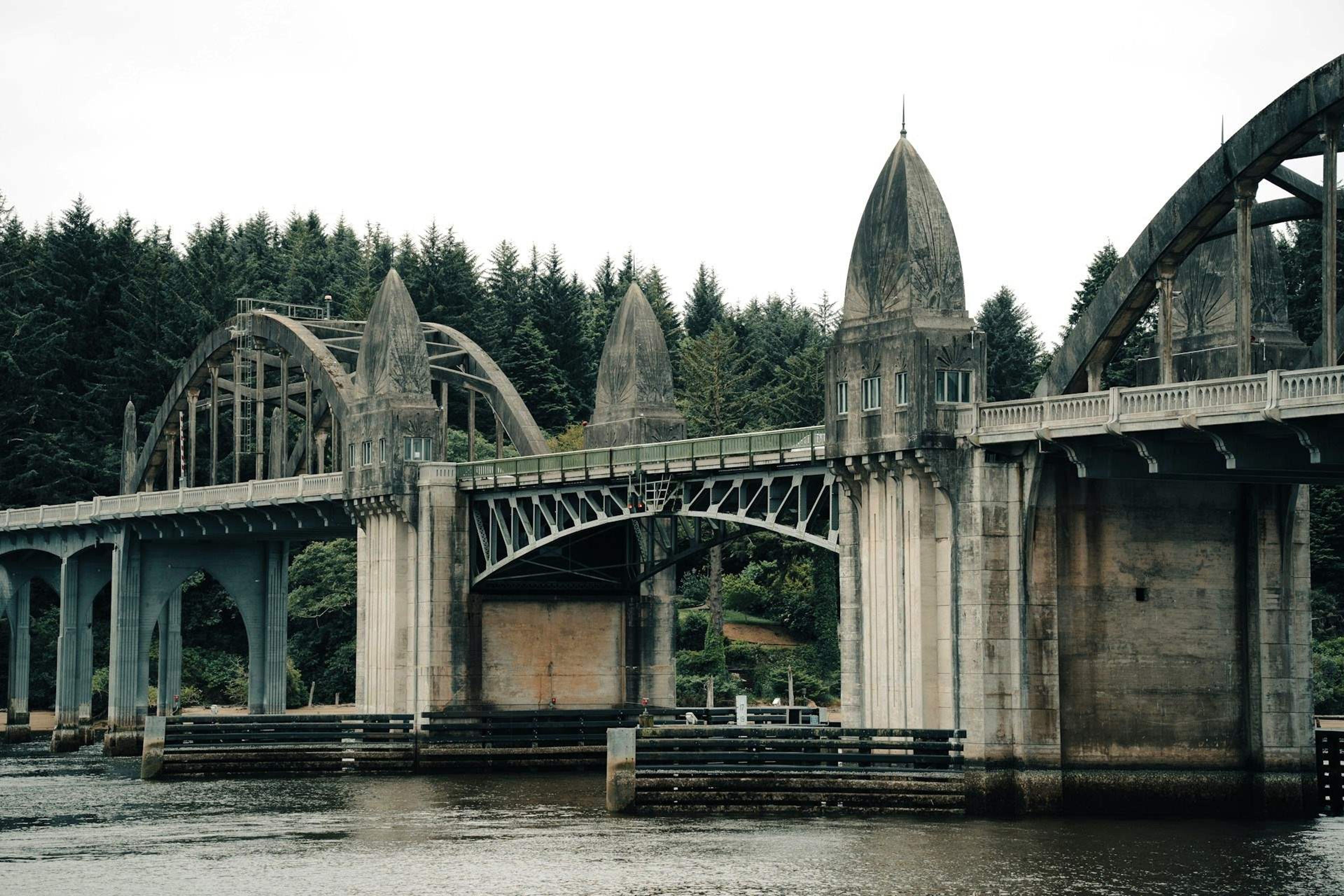 Siuslaw River Bridge in Florence, Oregon, USA