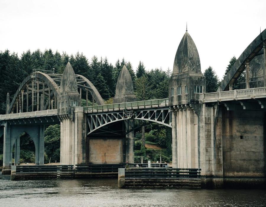 Siuslaw River Bridge in Florence, Oregon, USA