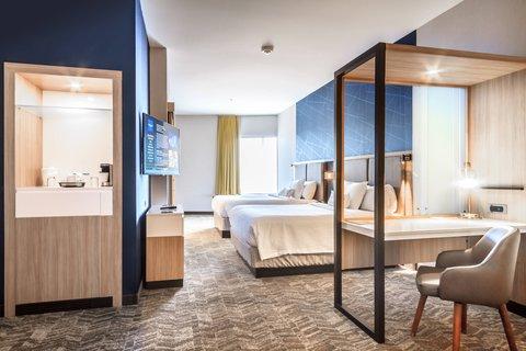 Photo of SpringHill Suites by Marriott The Dunes On Monterey Bay - Room, 2 Queen Beds, Work desc, Flat TV