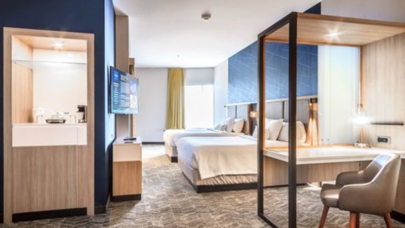 Photo of SpringHill Suites by Marriott The Dunes On Monterey Bay - Room, 2 Queen Beds, Work desc, Flat TV